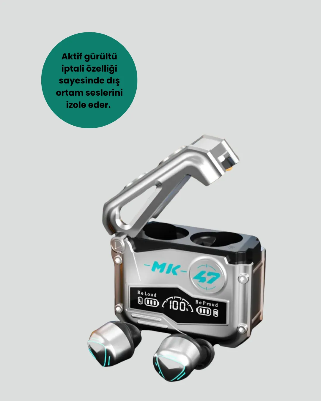 Suya Dayanıklı Kulak İçi Kablosuz Kulaklık – Ergonomik Tasarım ve Yüksek Pil Performansı