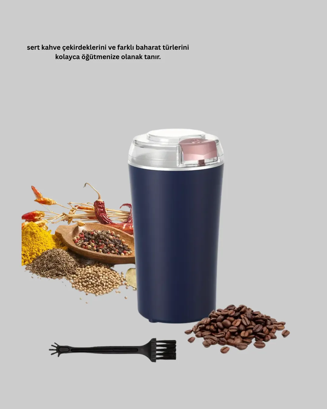 Kahve ve Baharat Öğütücü Otomatik Mekanizmalı Dayanıklı Çelik