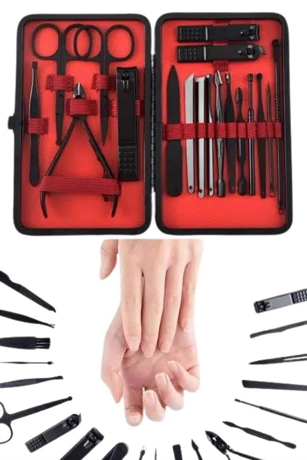 17 Parça Manikür Pedikür Seti El Ayak Bakım Seti Tırnak Makası Törpü