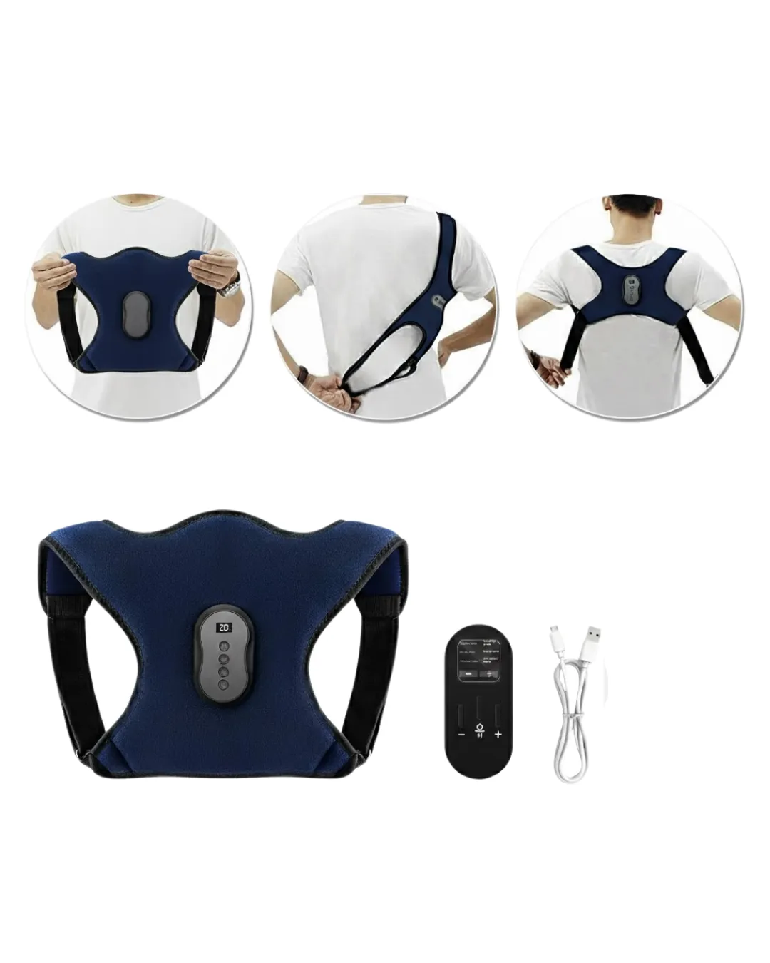 Medikal Destekli Akıllı Sırt Duruş Düzeltici Isıtmalı Masaj Kemeri