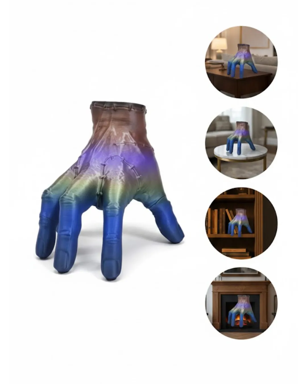 3D Rengarenk El Dekoratif Heykel 27x22 cm Büyük Boy Modern Tasarım