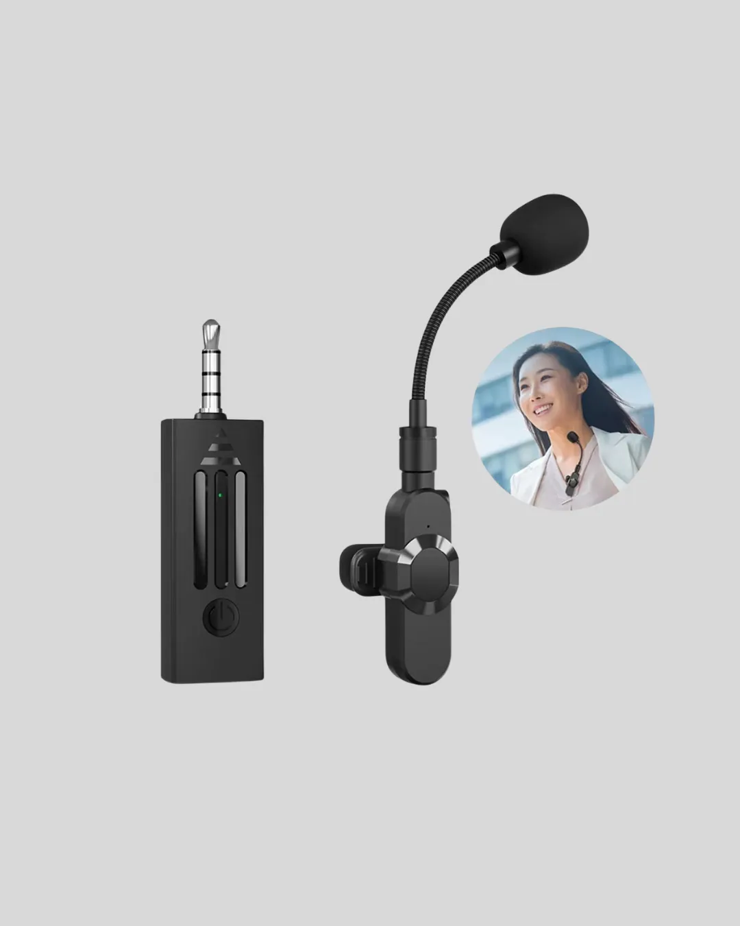 Kablosuz Profesyonel Mikrofon – 360° Ses Yakalama, 60 m Menzil, Gürültü Engelleyici