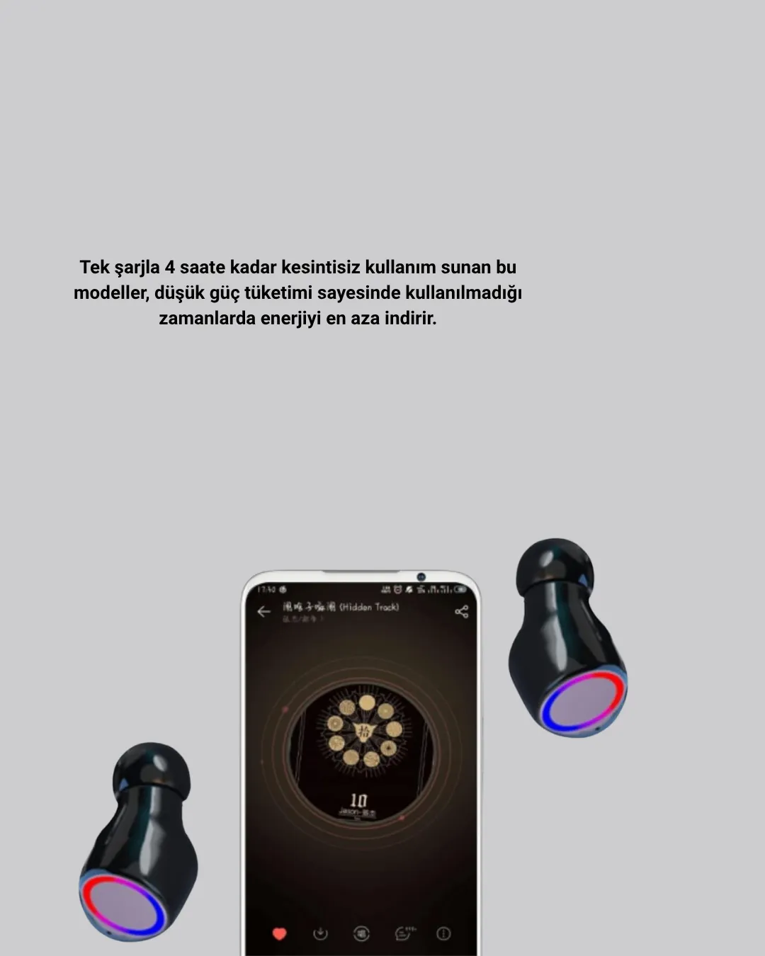 Şarj Kutulu Kablosuz Kulaklık Ergonomik Spor Seyahat Uyumlu Uzun Kullanım