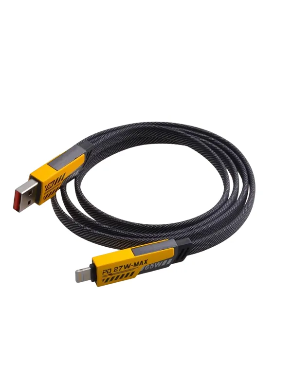 65W 4'ü 1 Arada Çoklu Şarj Kablosu – USB-C, USB-A, Lightning, Veri ve Şarj Desteği