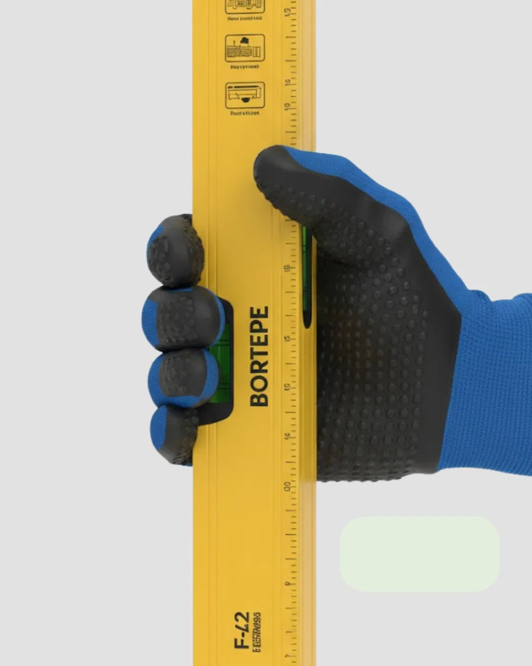 600 mm Su Terazisi Sarı Dayanıklı Gövde Hassas Ölçüm