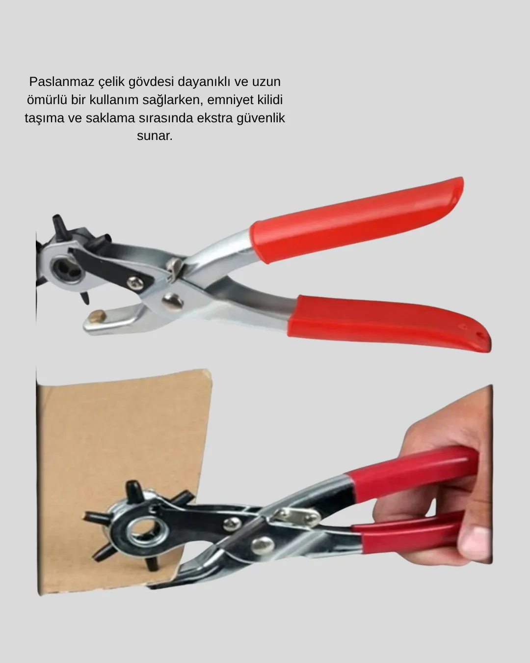 Delme Pensesi 6 Başlıklı Çok Amaçlı Paslanmaz Çelik Ergonomik