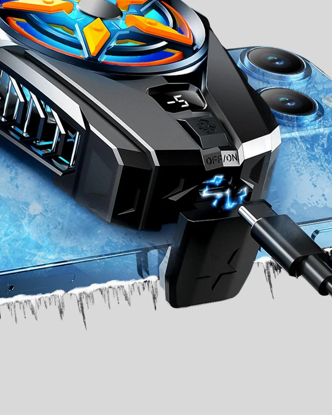 Oyunlar İçin Güçlü Telefon Soğutucu Fan Dijital Ekranlı