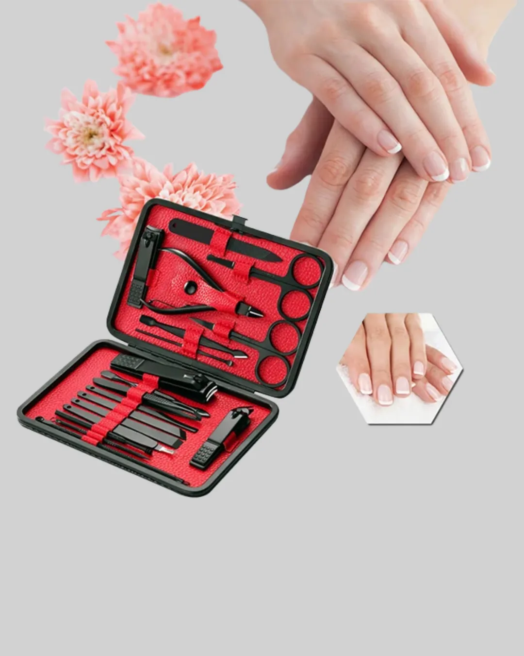 17 Parçalık Profesyonel Manikür Seti – Paslanmaz Çelik
