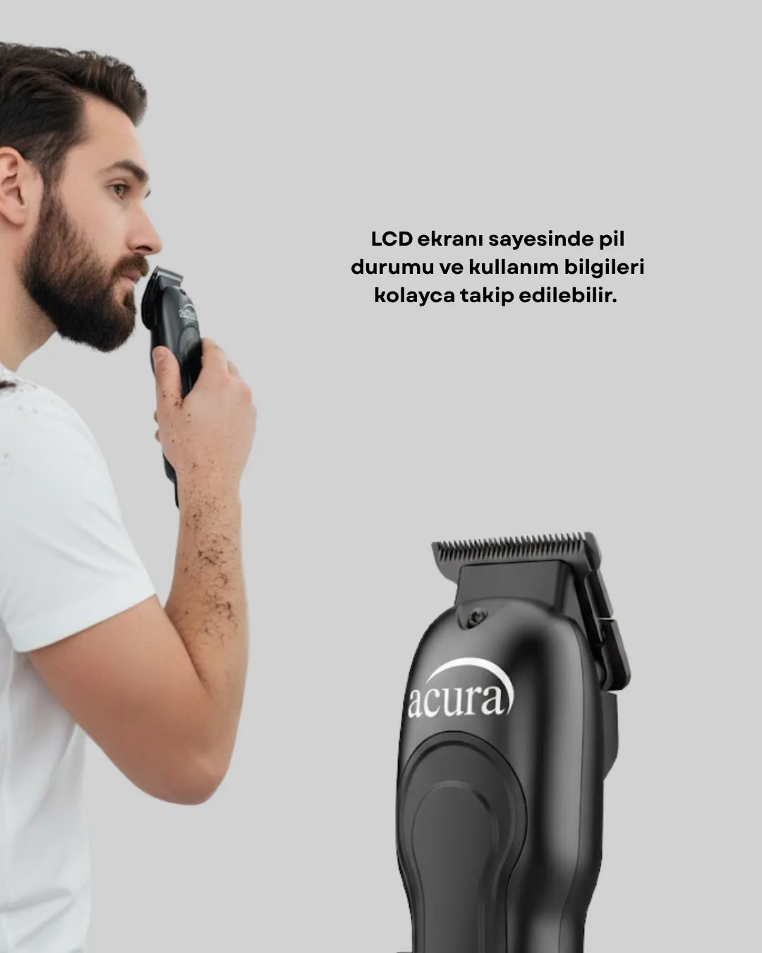 Saç Sakal ve Vücut İçin Çok Amaçlı Kablosuz Tıraş Makinesi