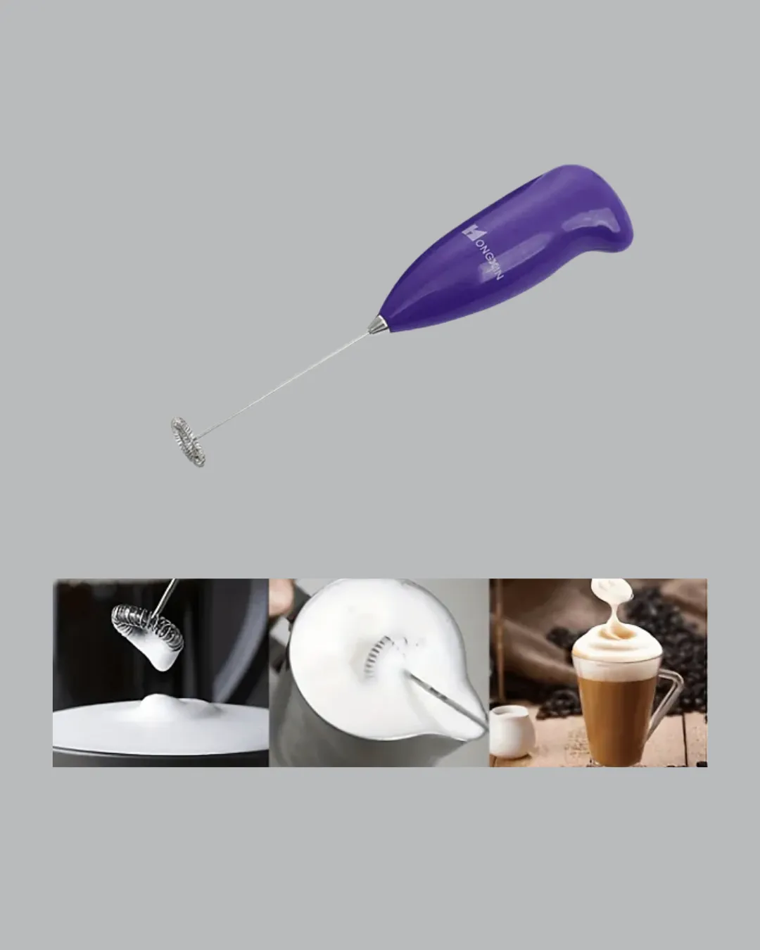 Frappe ve Cappuccino Maker – Taşınabilir Pilli Köpürtücü Mikser