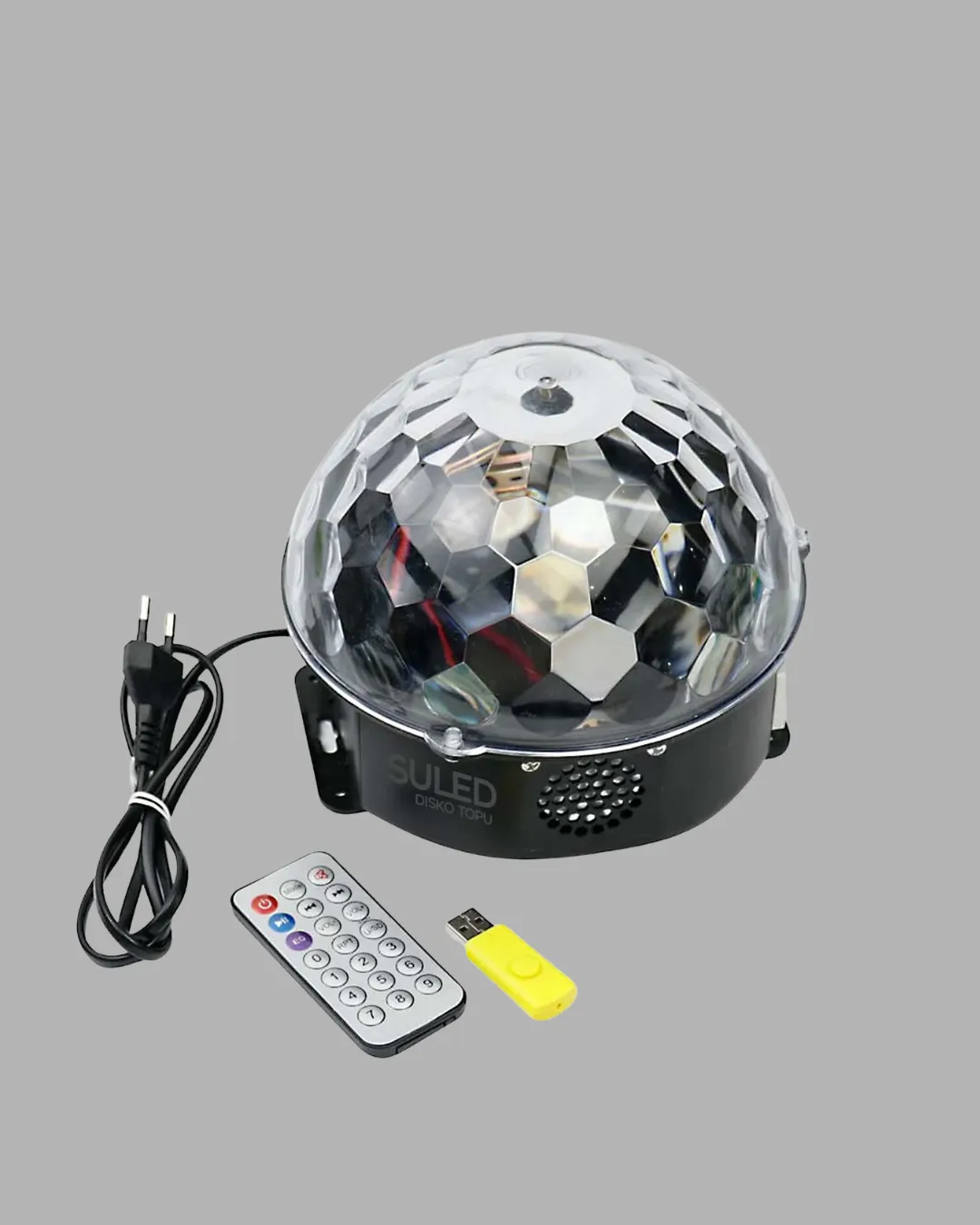Bluetooth Kontrollü Masaüstü Disko Topu Işığı – Renkli LED Işık Gösterisi ve Uzaktan Kumanda