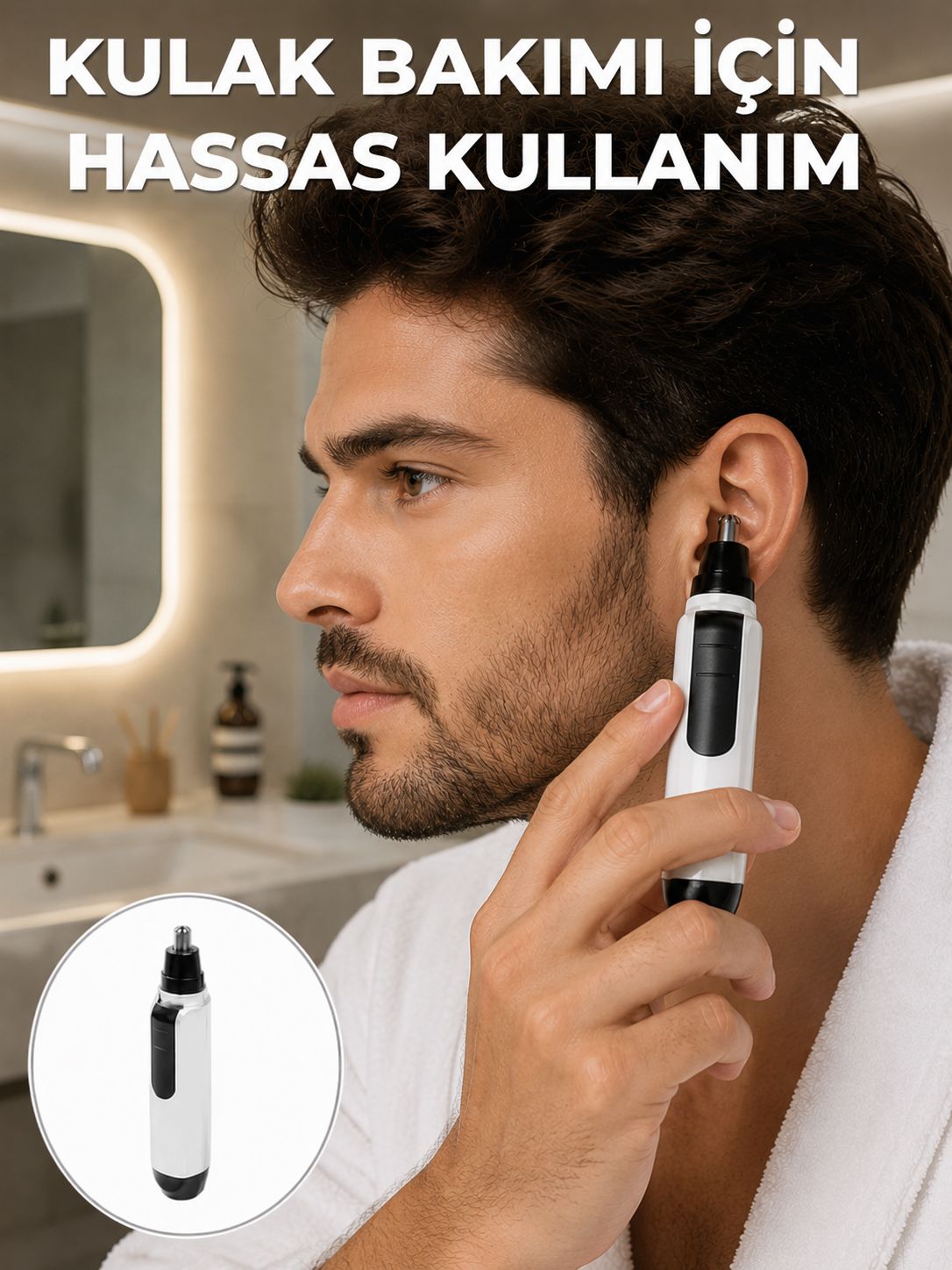 Hassas 3D Bıçaklı Kulak ve Burun Tıraş Makinesi