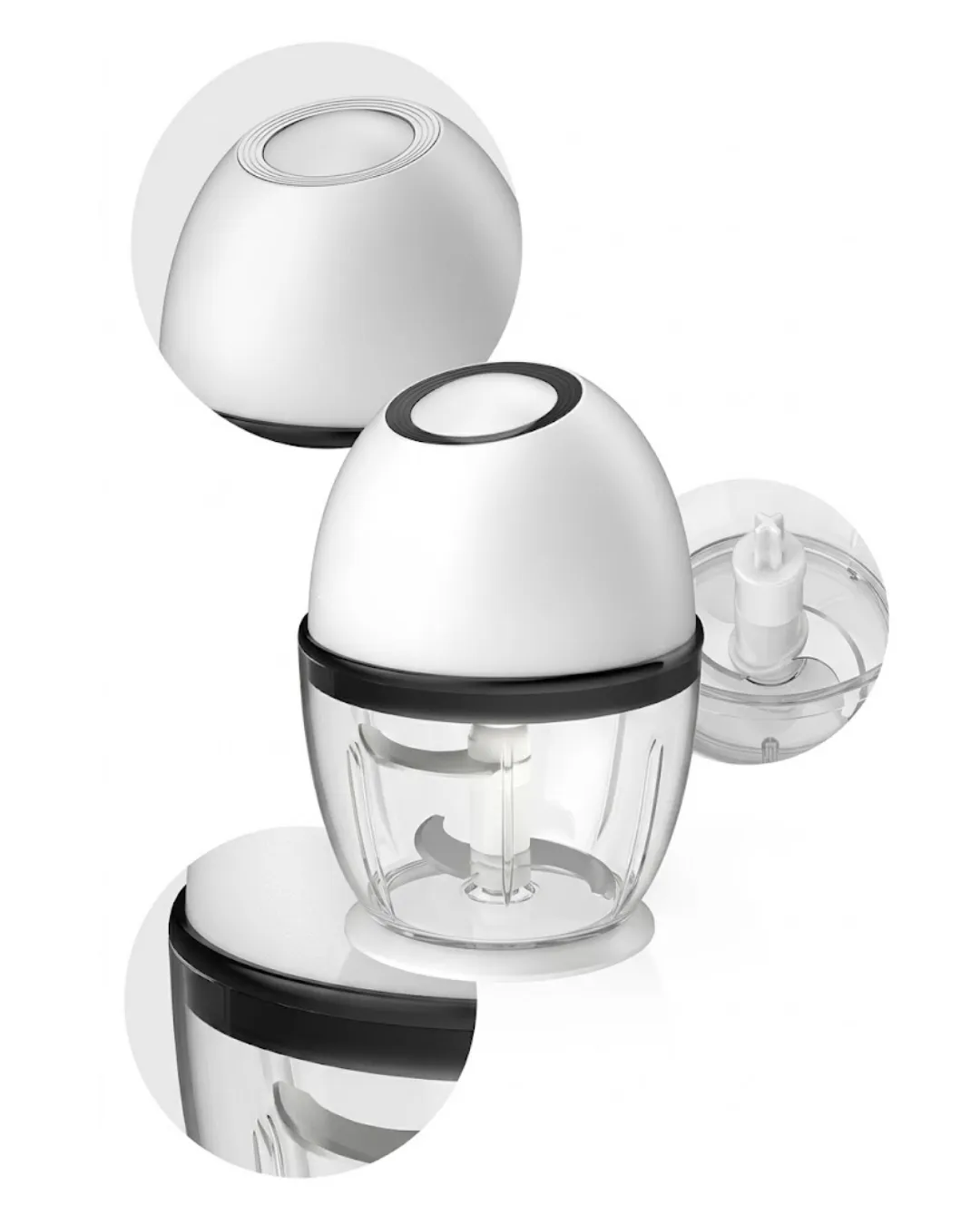 Şarjlı Mini Mutfak Doğrayıcı 450 ML Sebze Sarımsak Soğan Doğrayıcı