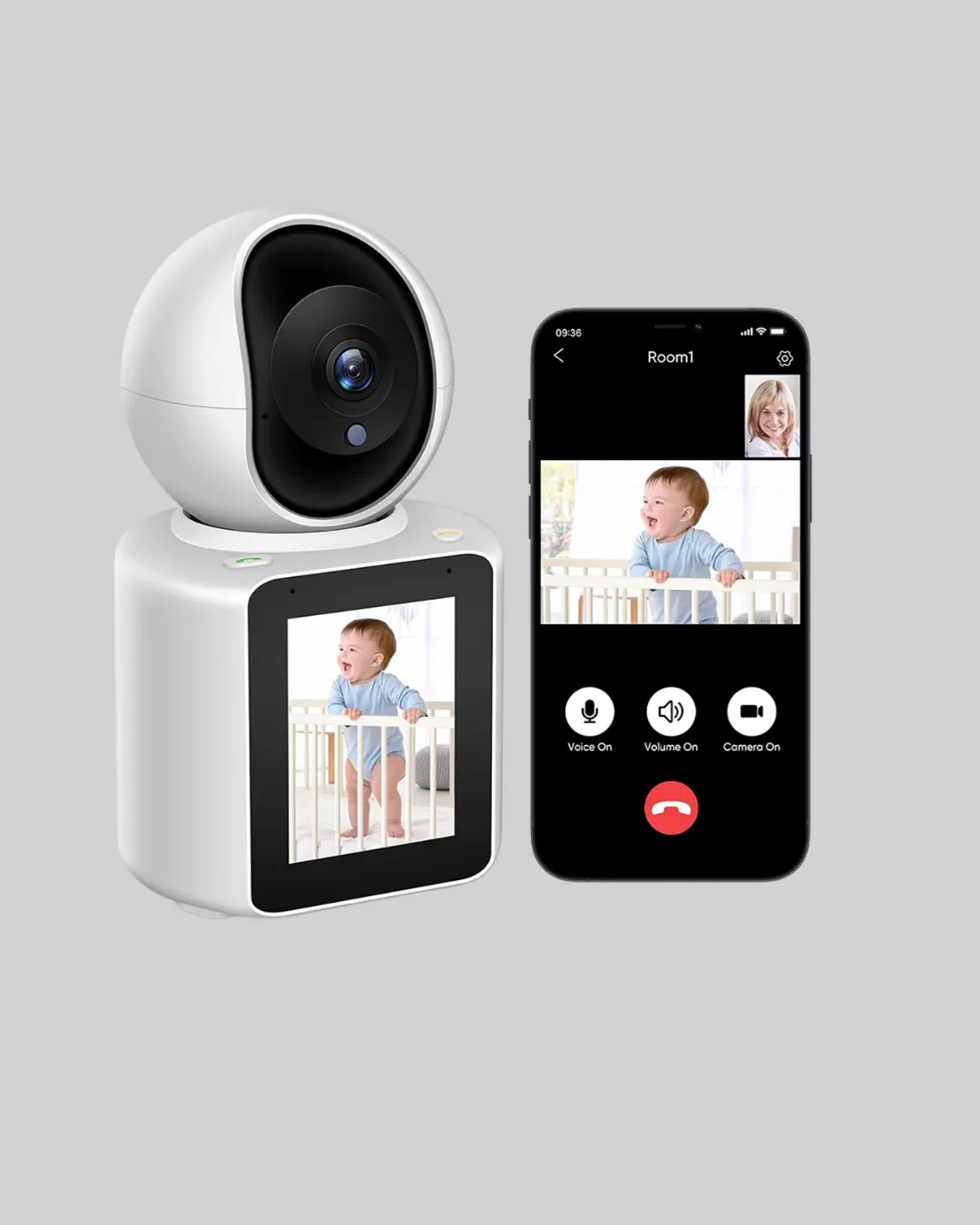 2K Çözünürlüklü İç Mekan Güvenlik Kamerası Çift Yönlü Görüş ve Sesli Arama