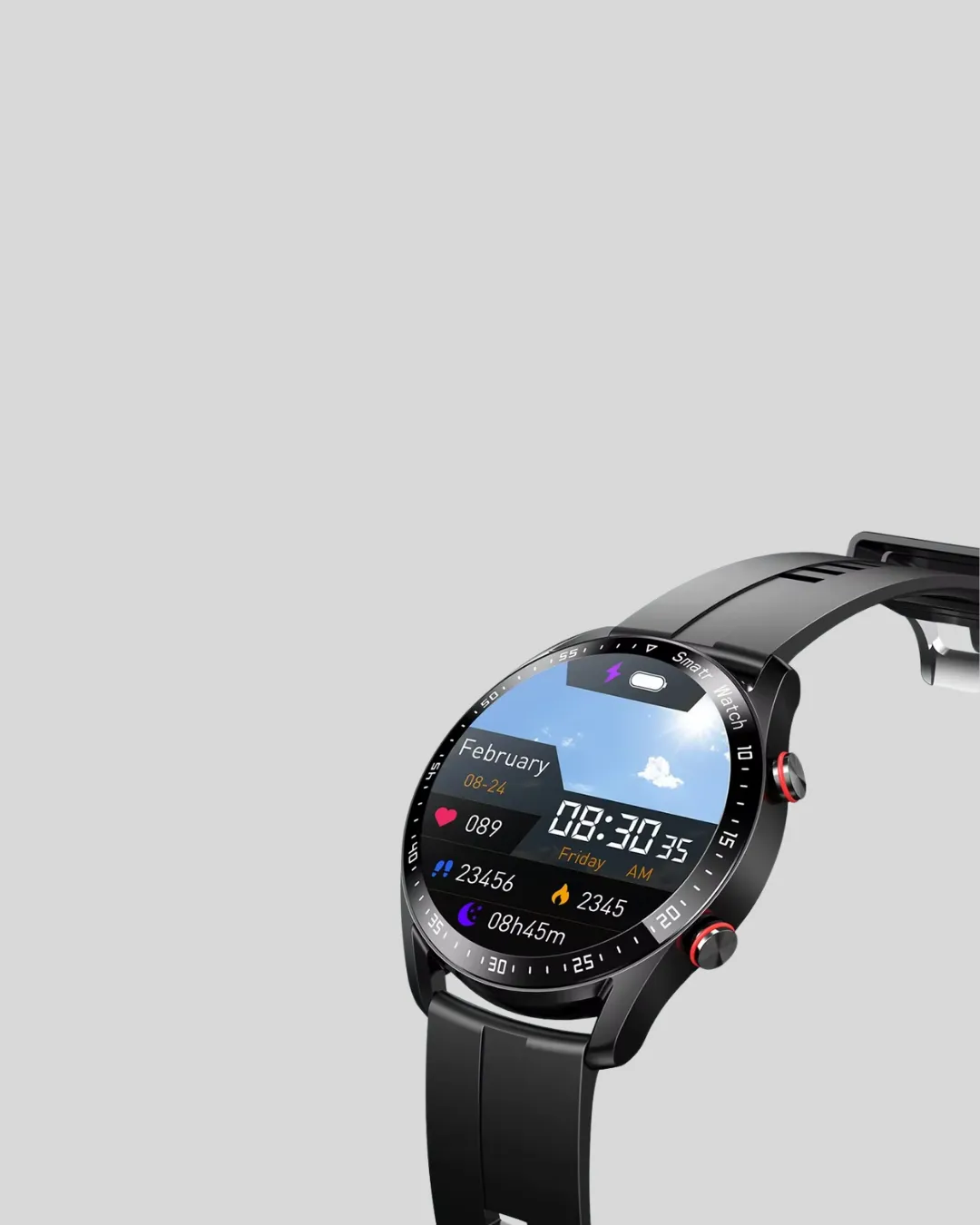 Akıllı Saat Amoled Ekran Metal Ve Deri Kordonlu Uyku ve Sağlık Takibi Titreşimli