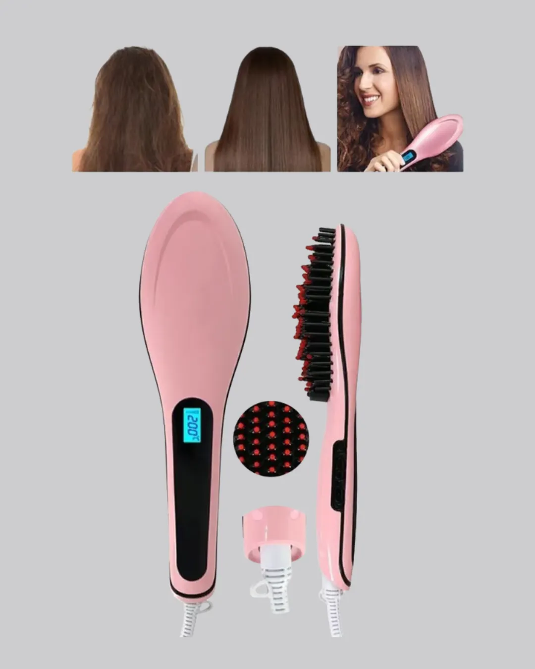 Seramik Plakalı Elektrikli Saç Düzleştirici – Hızlı Isınma, Uzun Kablo, 25W–39W Güç