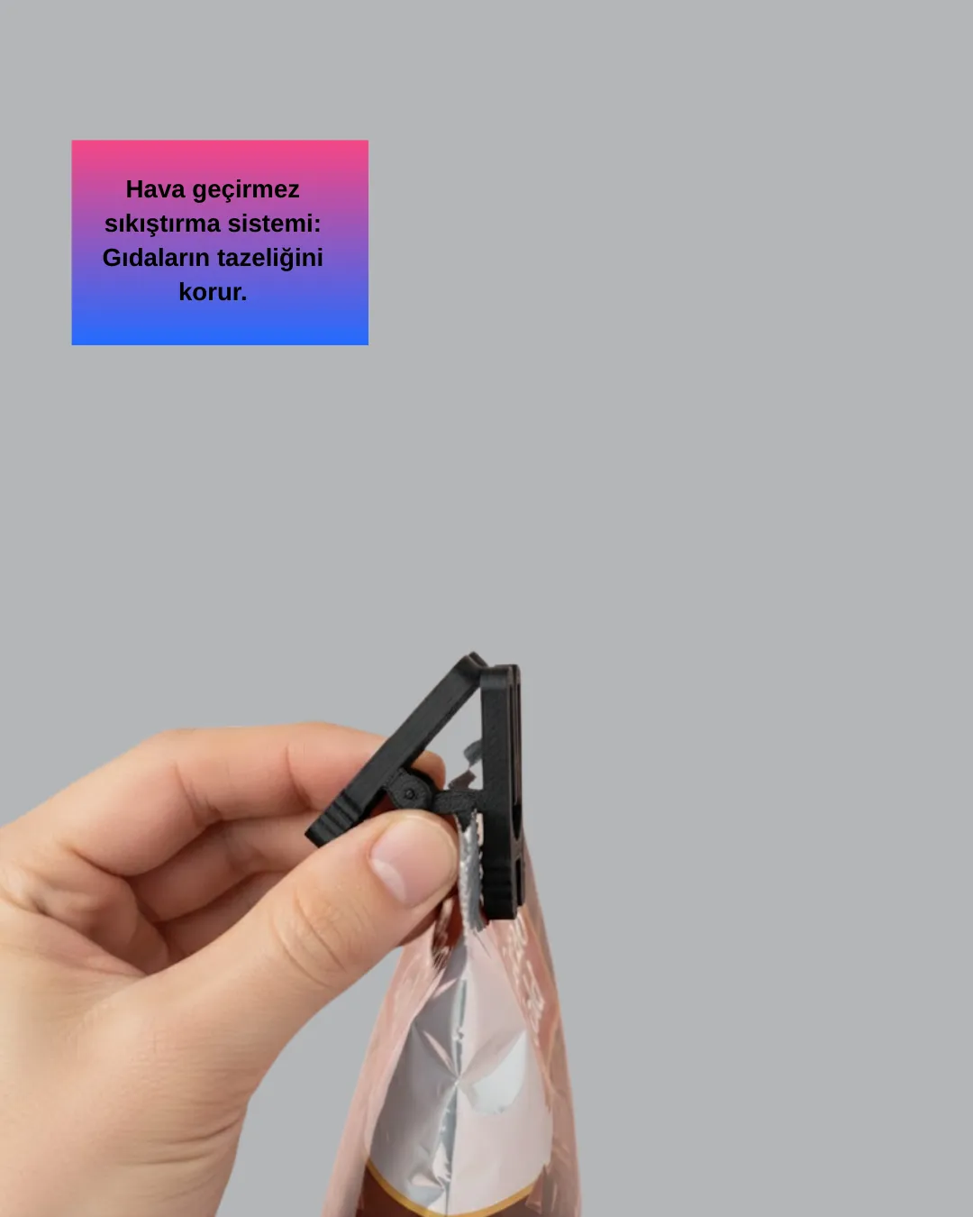 Gıda Saklama Mandalı Tazelik Koruyucu Pratik Tasarım