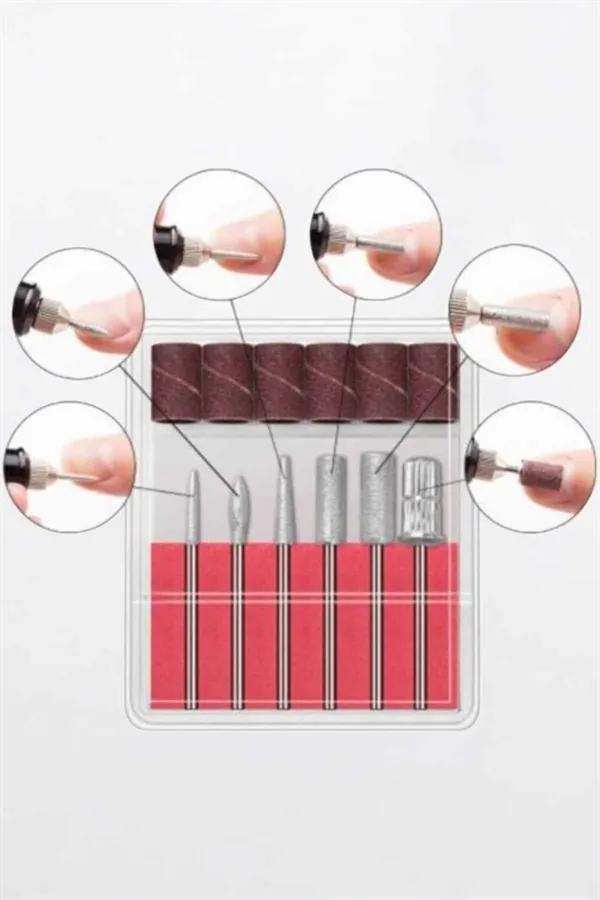 Elektrikli Manikür Pedikür Törpü Seti Protez Tırnak Nasır Temizleyici