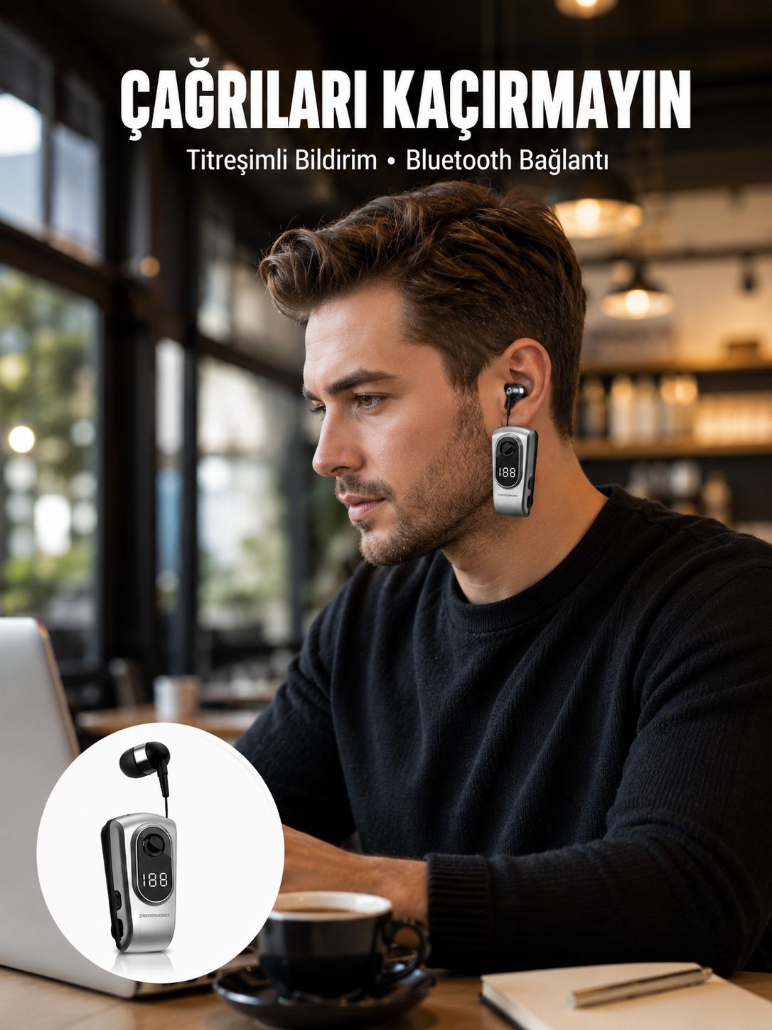 Titreşimli Bluetooth Kulaklık – Hızlı Şarj ve Uzun Bekleme Süresi