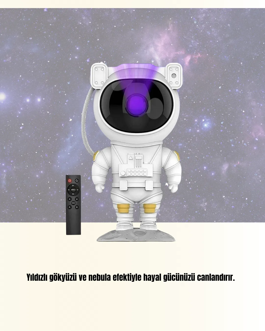 Dekoratif ve Fonksiyonel Astronot Projeksiyon Aydınlatma