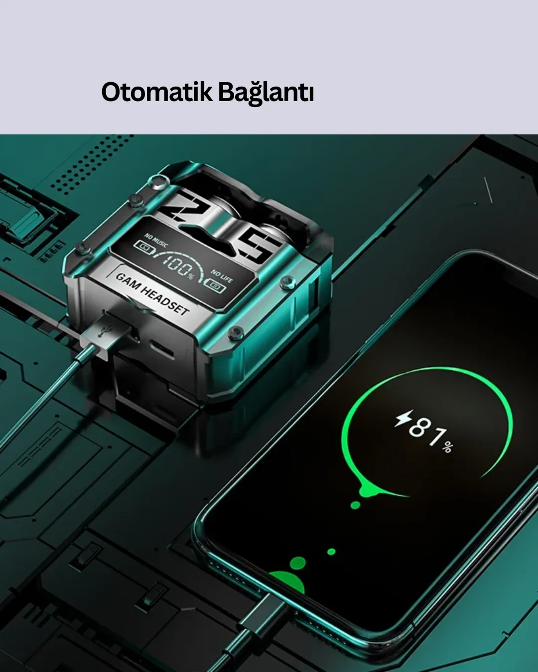 ANC Aktif Gürültü Önleyici Kablosuz Bluetooth Kulaklık