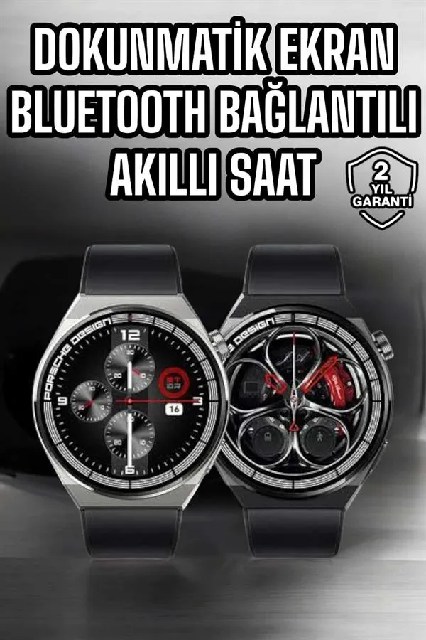 Akıllı Saat Dokunmatik Ekran Sesli Görüşme ve Bildirim Görme Sağlık Takibi
