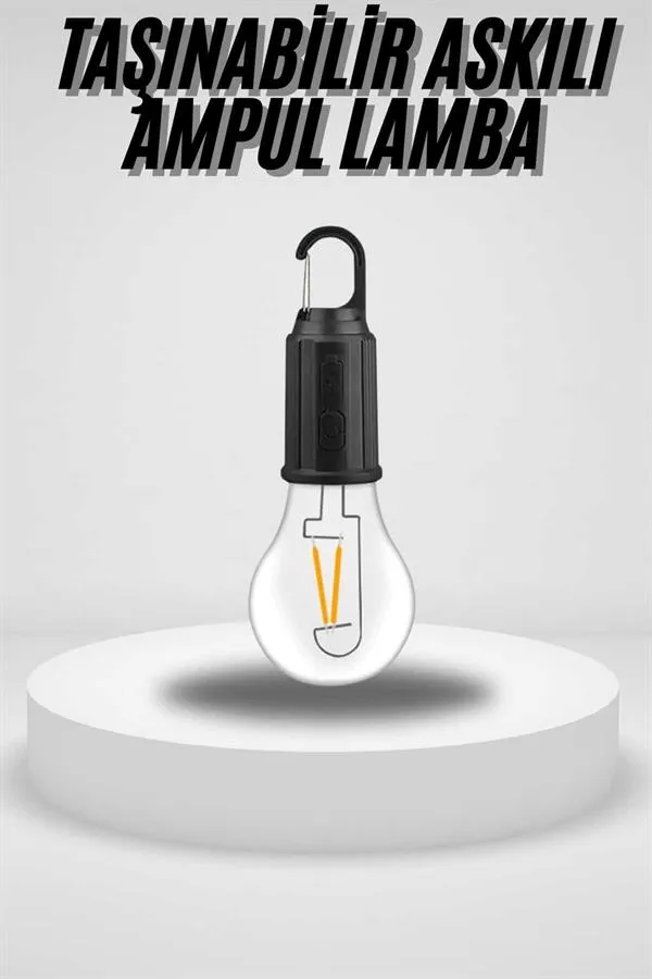 Taşınabilir Askılı Ampul Kamp Lambası Askılı Type-C Şarjlı Bahçe Lambası
