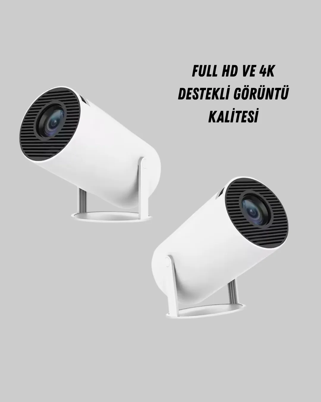 Full HD 4K Destekli Akıllı Projeksiyon – 130 inç Ekran, Uzun Ömürlü Ampul ve Çoklu Giriş