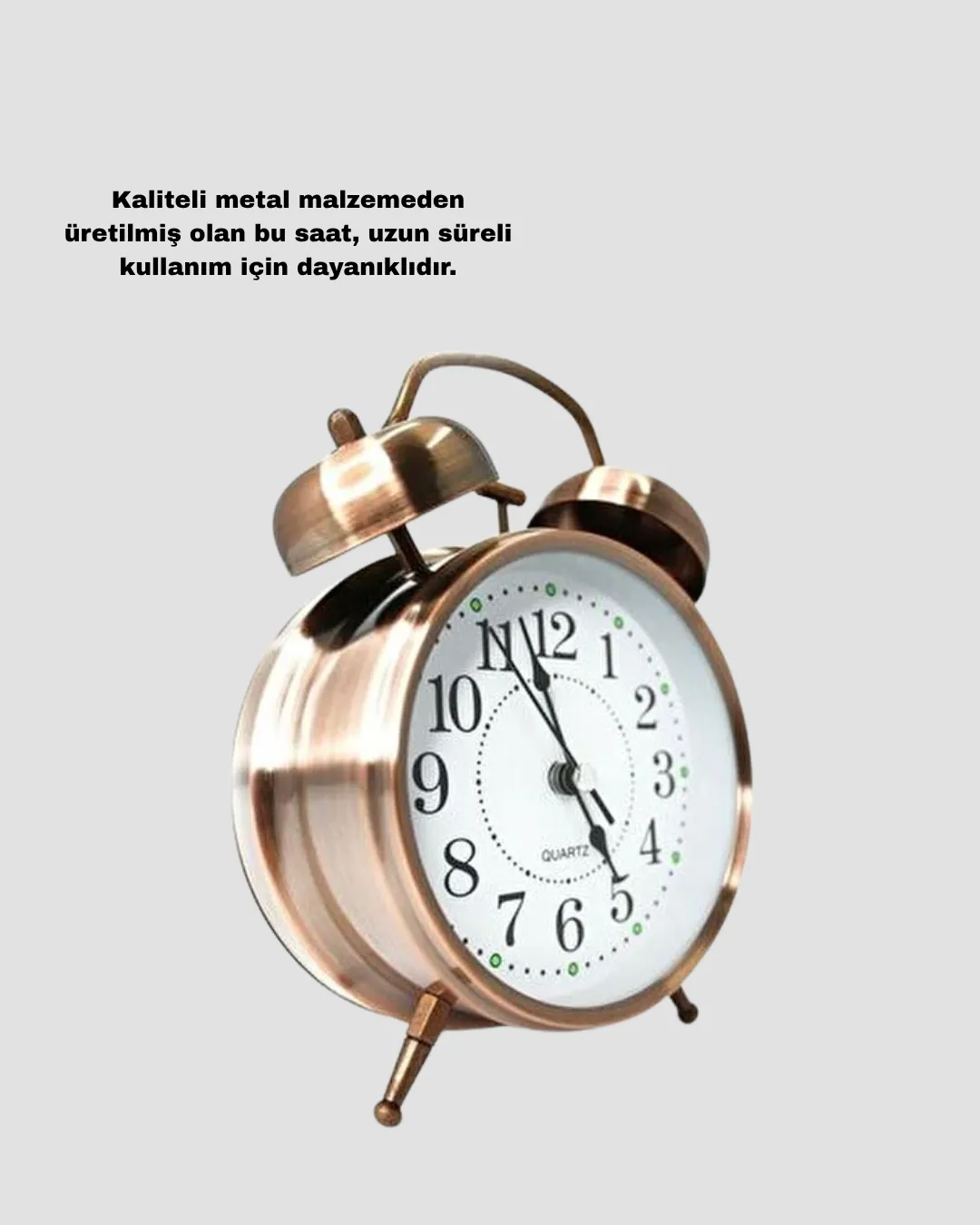 Bronz Metal Masa Saati