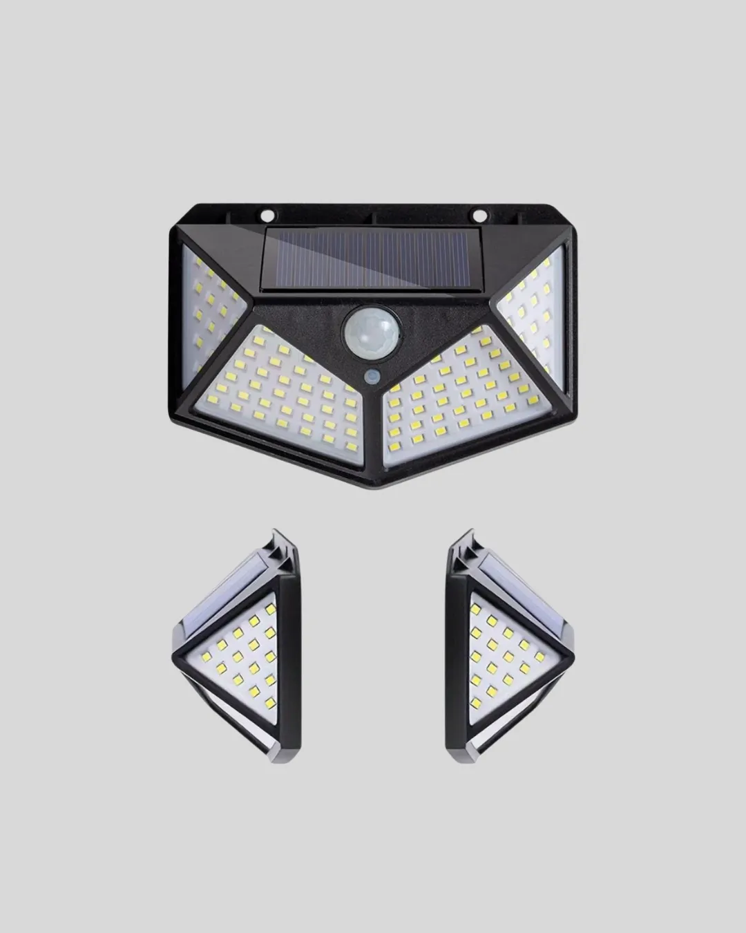 100 LED Solar Lamba Hareket Algılamalı Bahçe Duvar Dış Mekan Aydınlatma