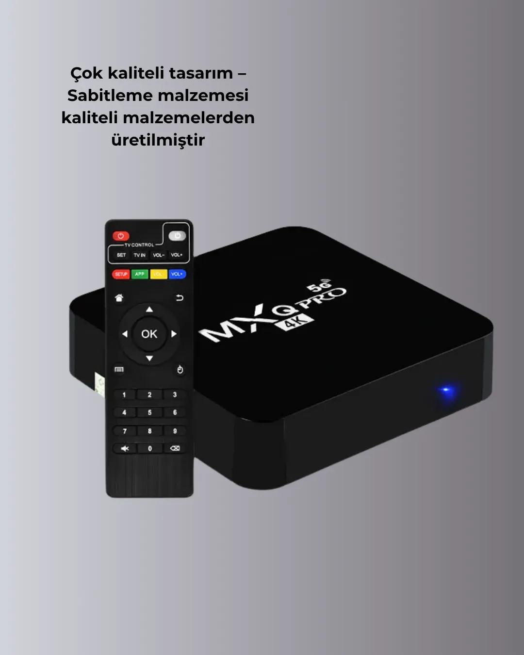 Android TV Box 4K – 2GB RAM 16GB ROM, Kablosuz Wi-Fi Medya Oynatıcı