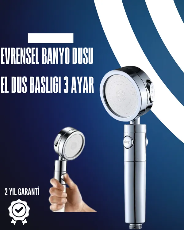 Dayanıklı ve Ergonomik Tasarımlı Ayarlanabilir El Duş Başlığı