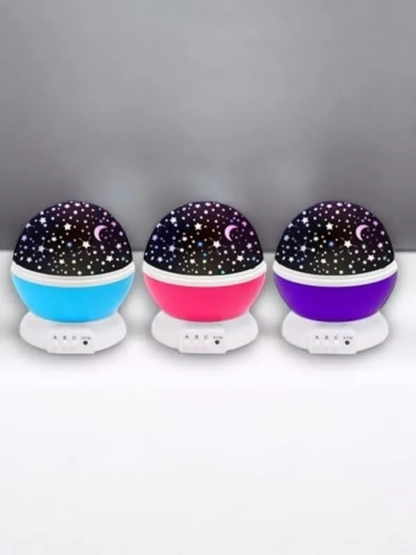Dönen Renkli Gökyüzü Projektörlü Gece Lambası