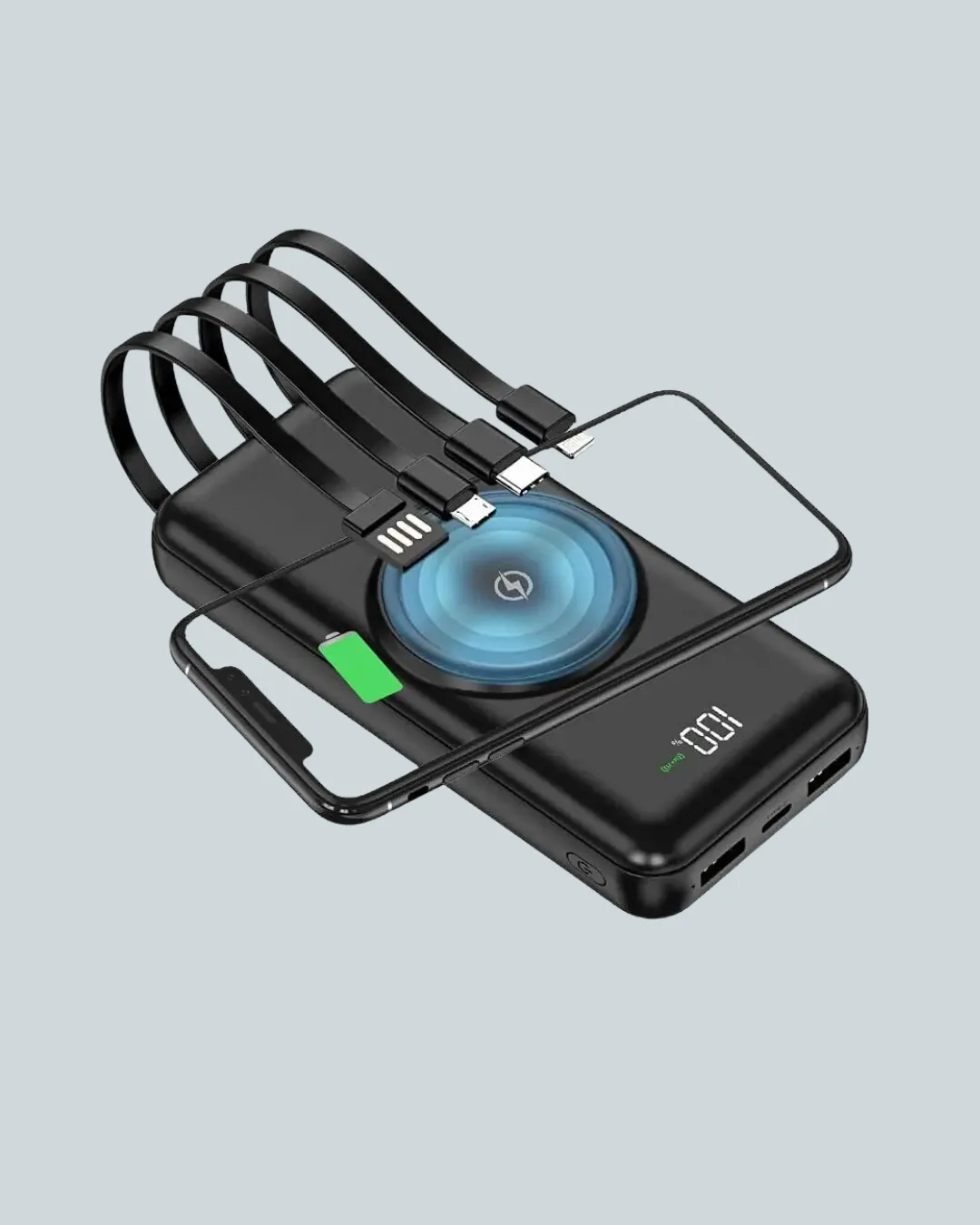 Kompakt Tasarım, Güçlü Performans – 10000mAh Kablosuz Powerbank