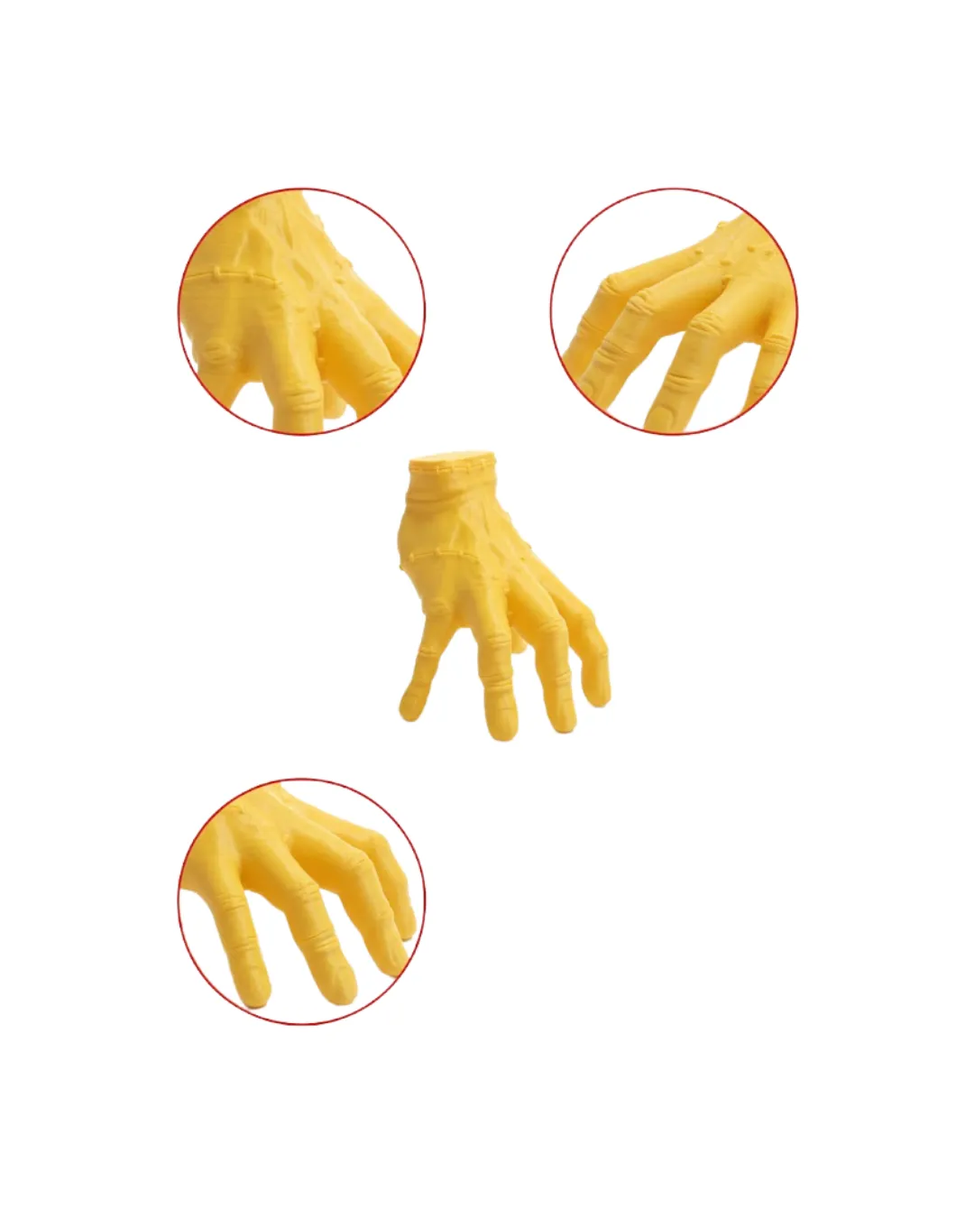 3D Sarı El Heykeli 17x16 cm Raf ve Masa Üstü Dekor