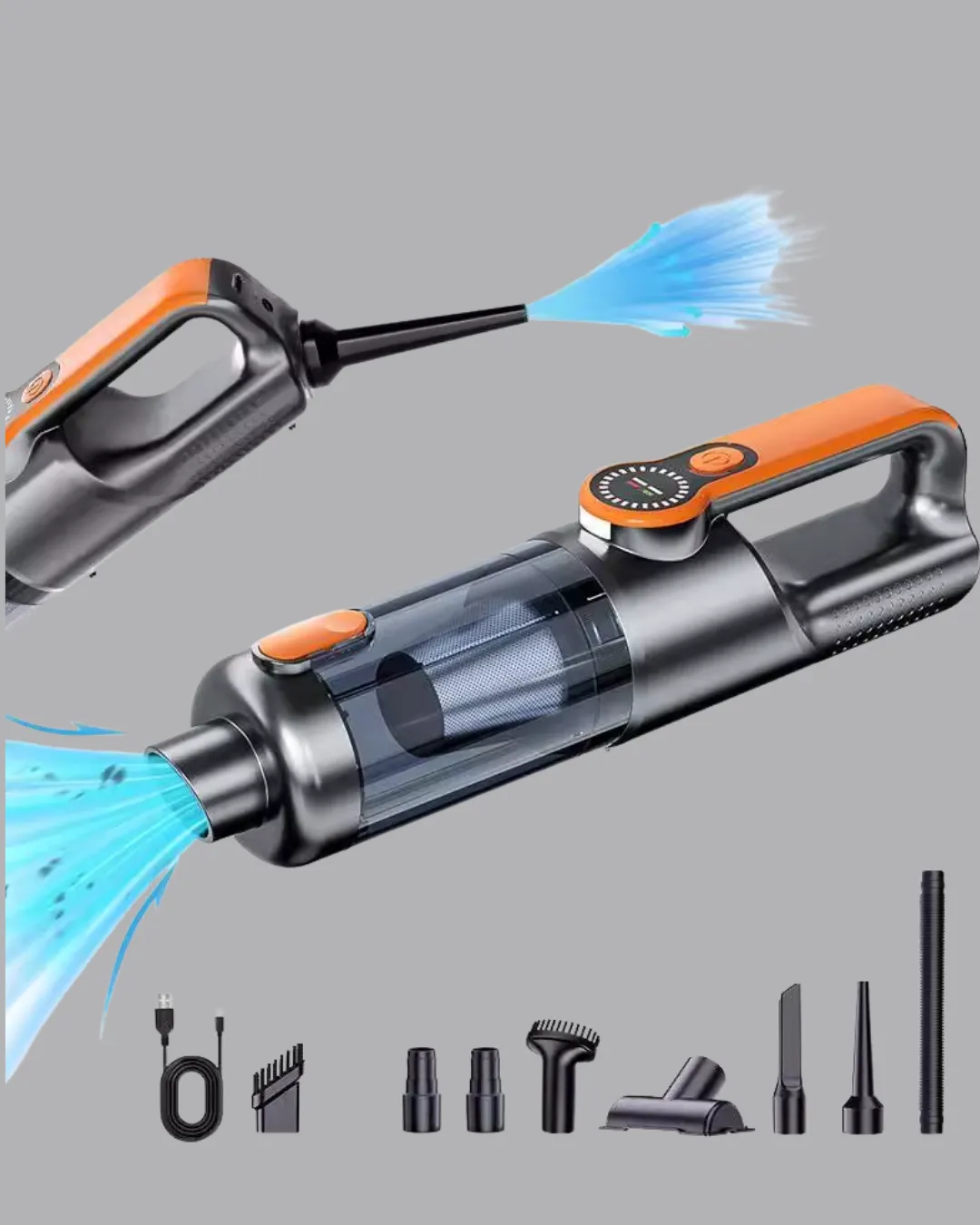 Taşınabilir Şarjlı El Süpürgesi Çok Yönlü Temizlik 5 Başlıklı Numaratör Hediyeli