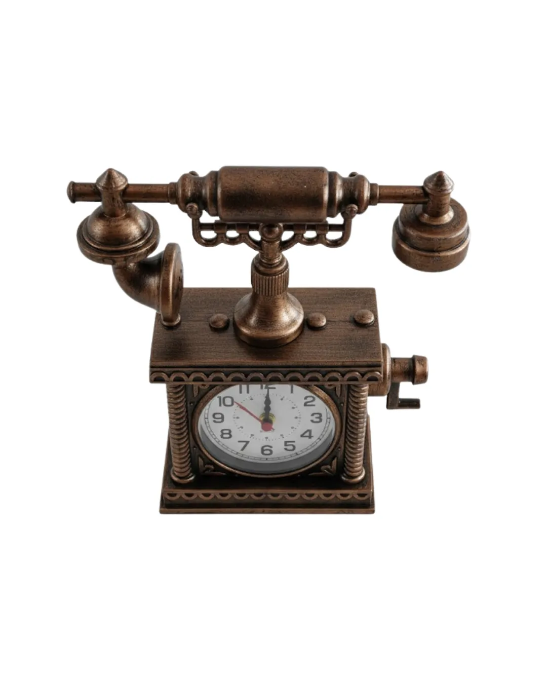 ZN8808B TELEFON ŞEKLİNDE ÇALAR SAAT BRONZ
