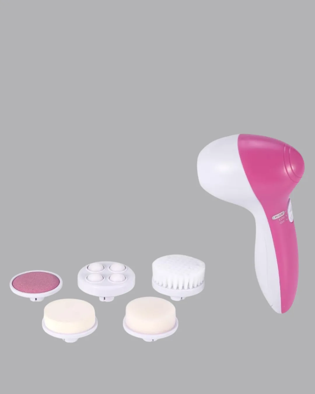 5 Başlıklı Yüz Masaj Aleti – Cilt Temizleme, Peeling, Siyah Nokta ve Gözenek Bakımı