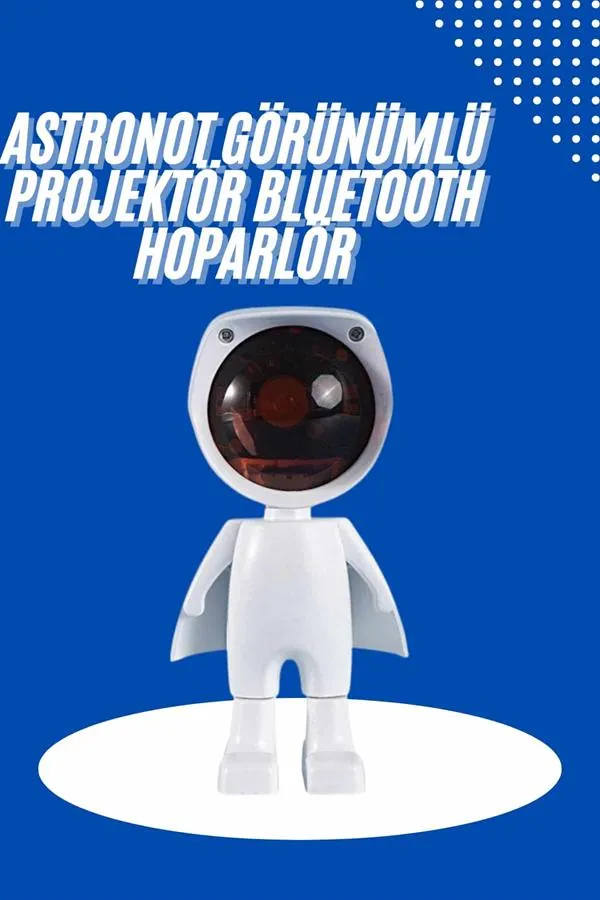 Astronot Işık Projektörü Gökkuşağı Projeksiyon Gece Lambası Hediyelik