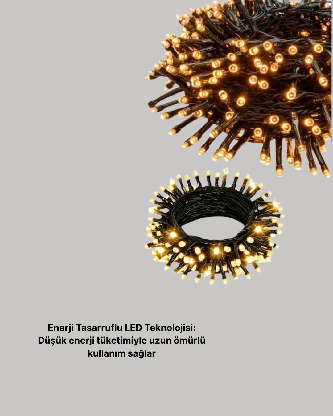 Uzun Ömürlü LED Teknolojili 10 Metre Şık Işıklı Süsleme Seti