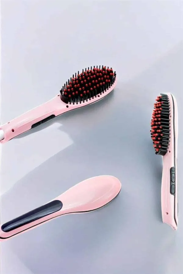 Fön Etkili Saç Düzleştirici Tarak Yıpranma Karşıtı Döner Kablo Isı Ayarlı