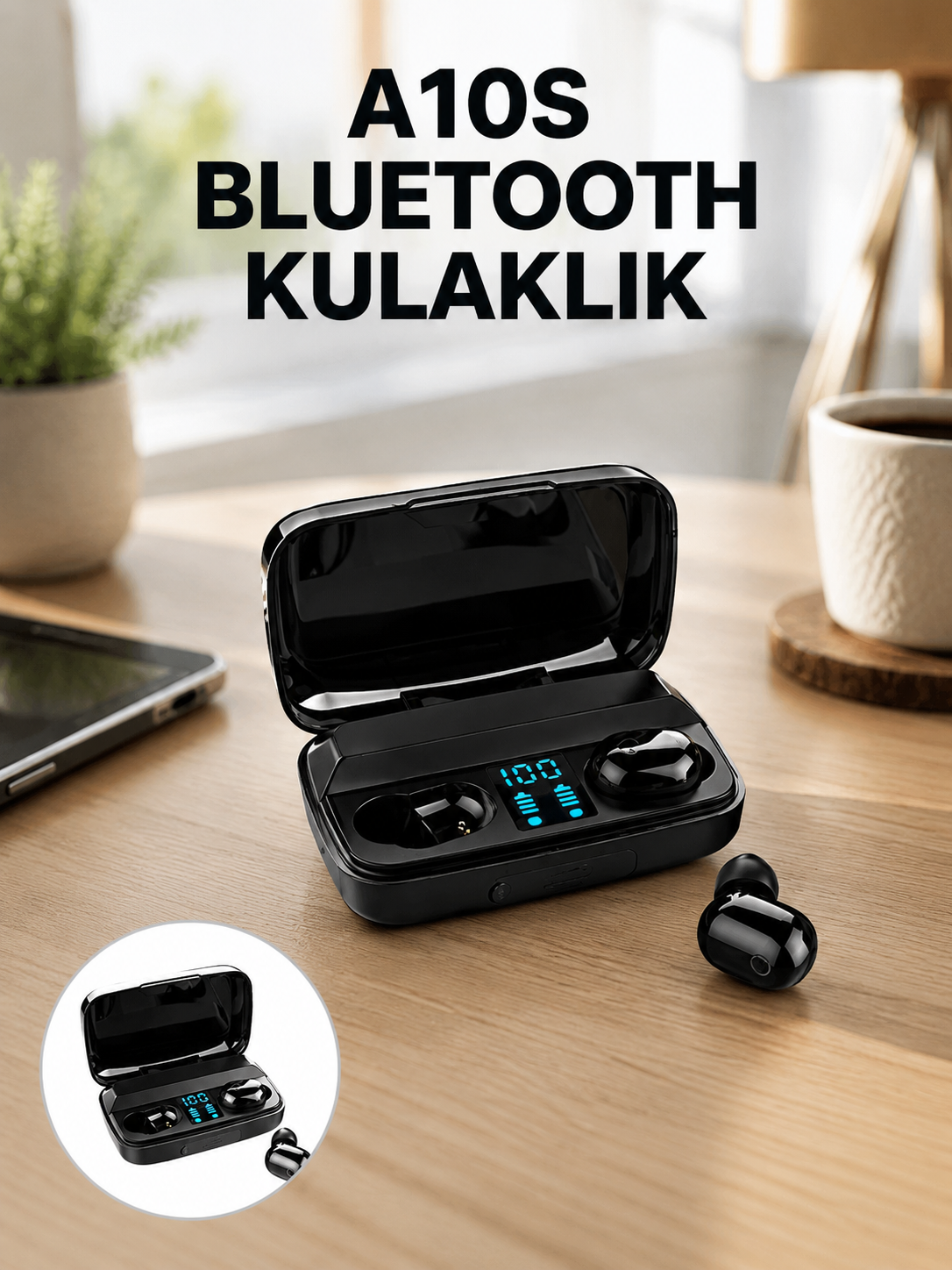 TWS A10s Bluetooth 5.0 Kulaklık – Yüksek Ses Kalitesi, Ergonomik, Uzun Pil Ömürlü