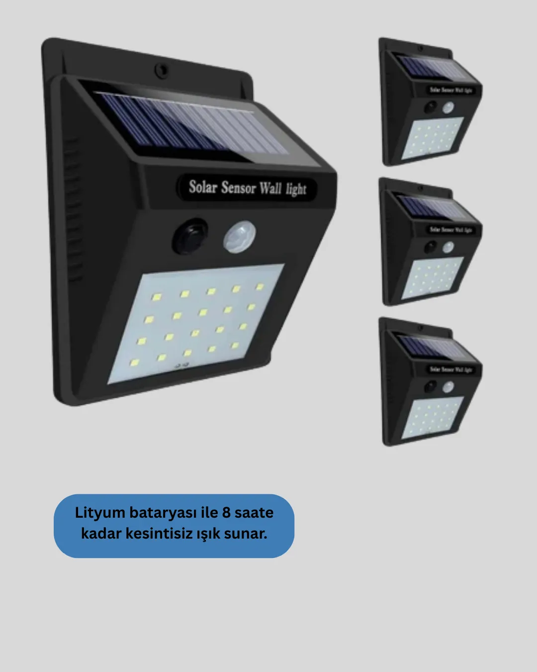 Hareket Algılamalı Solar LED Güvenlik Lambası