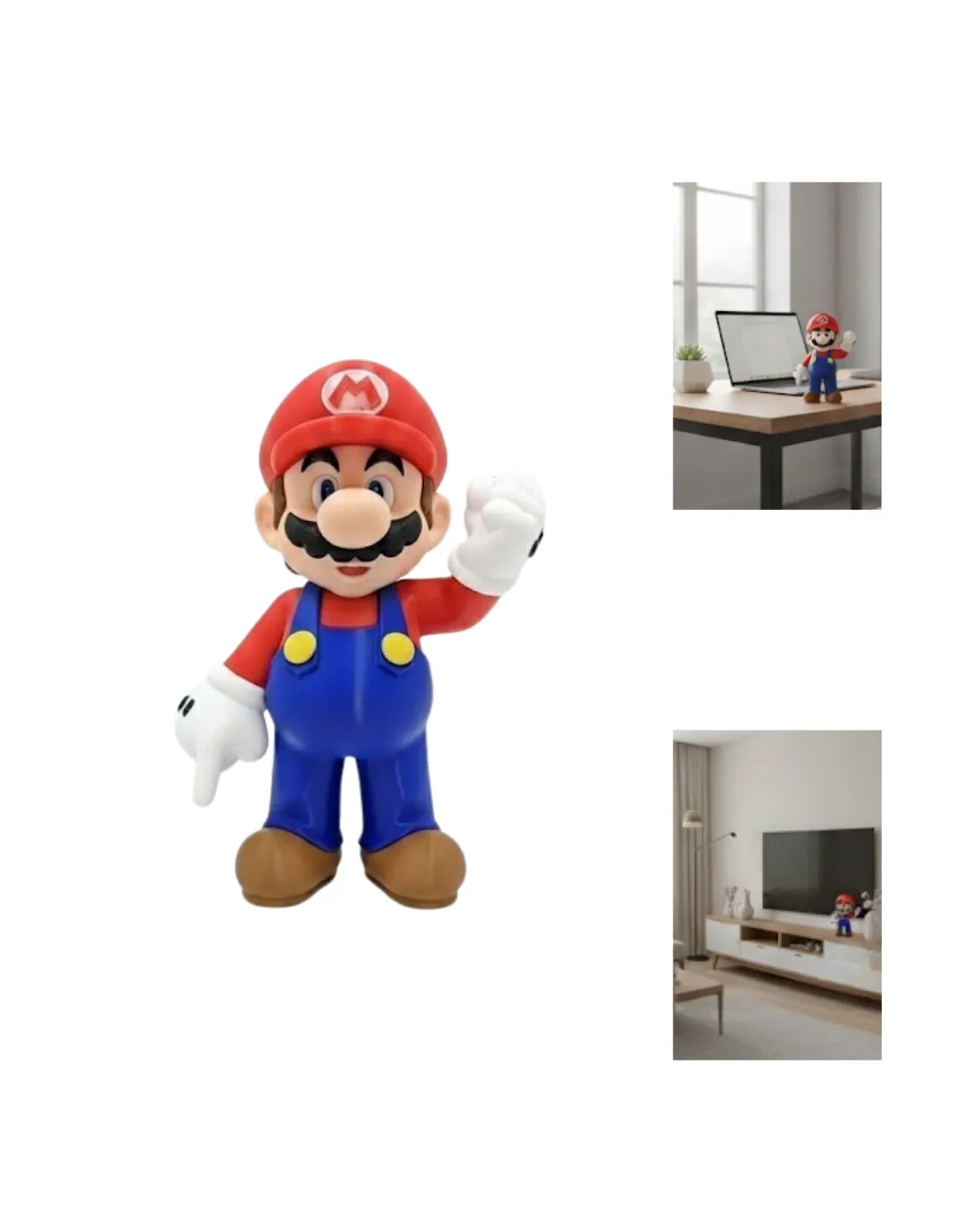 3D Süper Mario Dekoratif Biblo Koleksiyonluk Oyun Karakteri Figürü