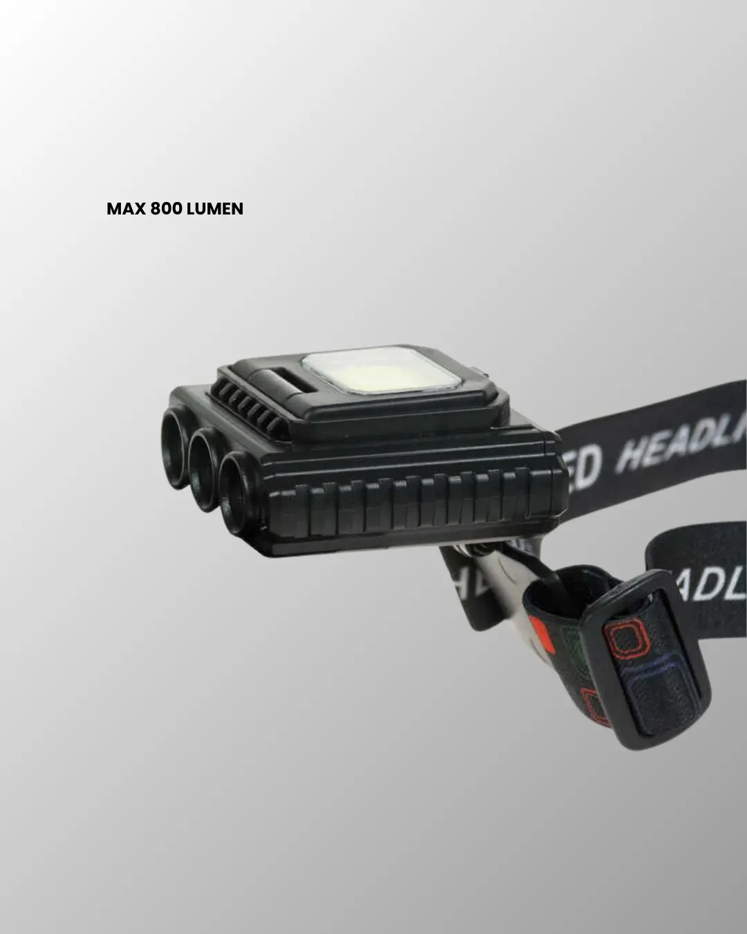 COB + XPE LED Kafa Feneri 800 Lumen USB Type C Şarjlı Çok Modlu