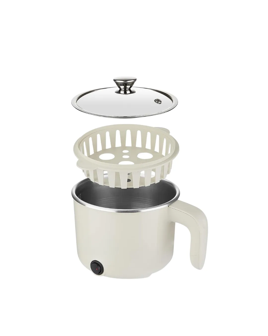 Mini Elektrikli Yemek Pişirici 1 Litre Buharlı Pişirme Tepsili Mutfak Tenceresi