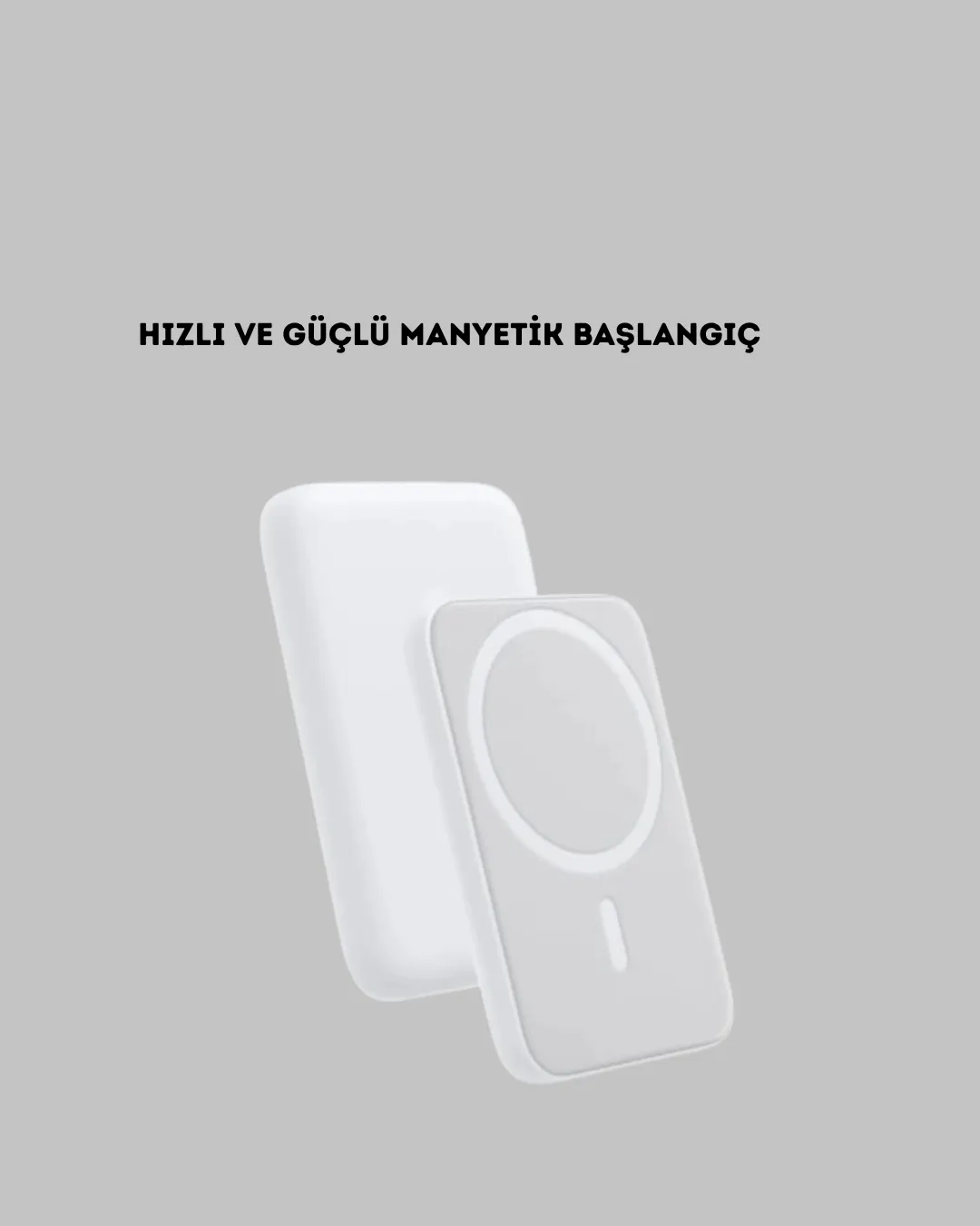 Manyetik Kablosuz Powerbank – iPhone 12/13/14/15 Uyumlu, Hızlı Şarjlı, Ultra Hafif