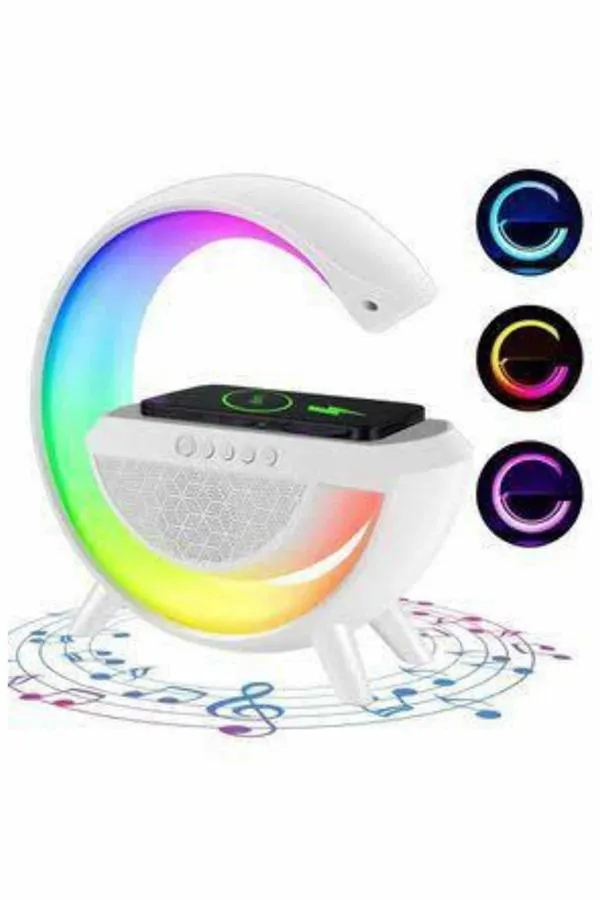 Bluetooth Hoparlör G Şekli Atmosfer Akıllı Rgb Lamba Wireless Kablosuz Şarj