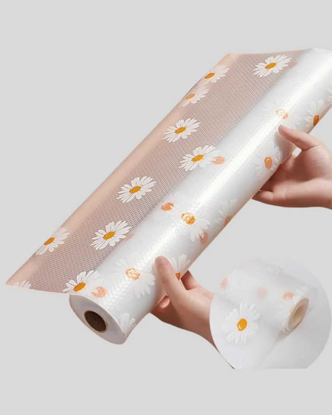 10 Metre Papatya Desenli Kolay Temizlenebilir Çekmece Matı