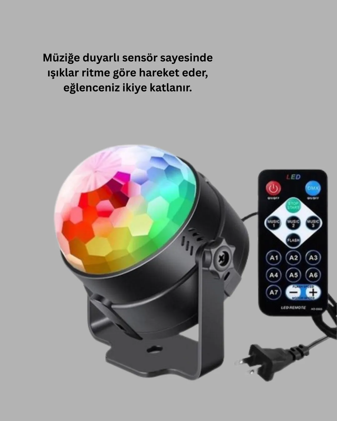 Uzaktan Kumandalı RGB Disko Projektör Işığı